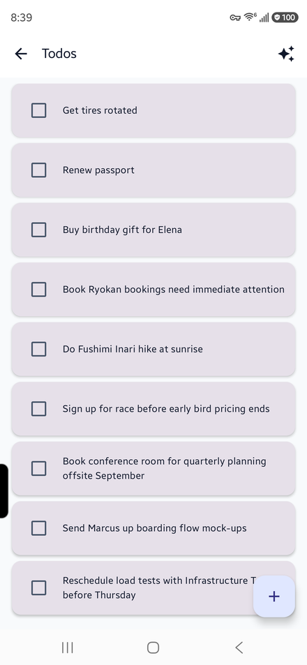 Todo list